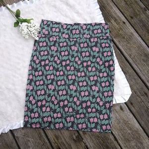 LuLaRoe Tulip Floral Print  Cassie Skirt